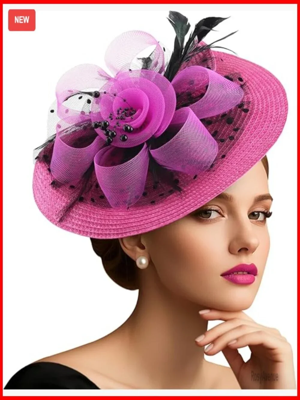 Vintage Feather Fascinator Hat with Headband Clip for Weddings Tea Parties